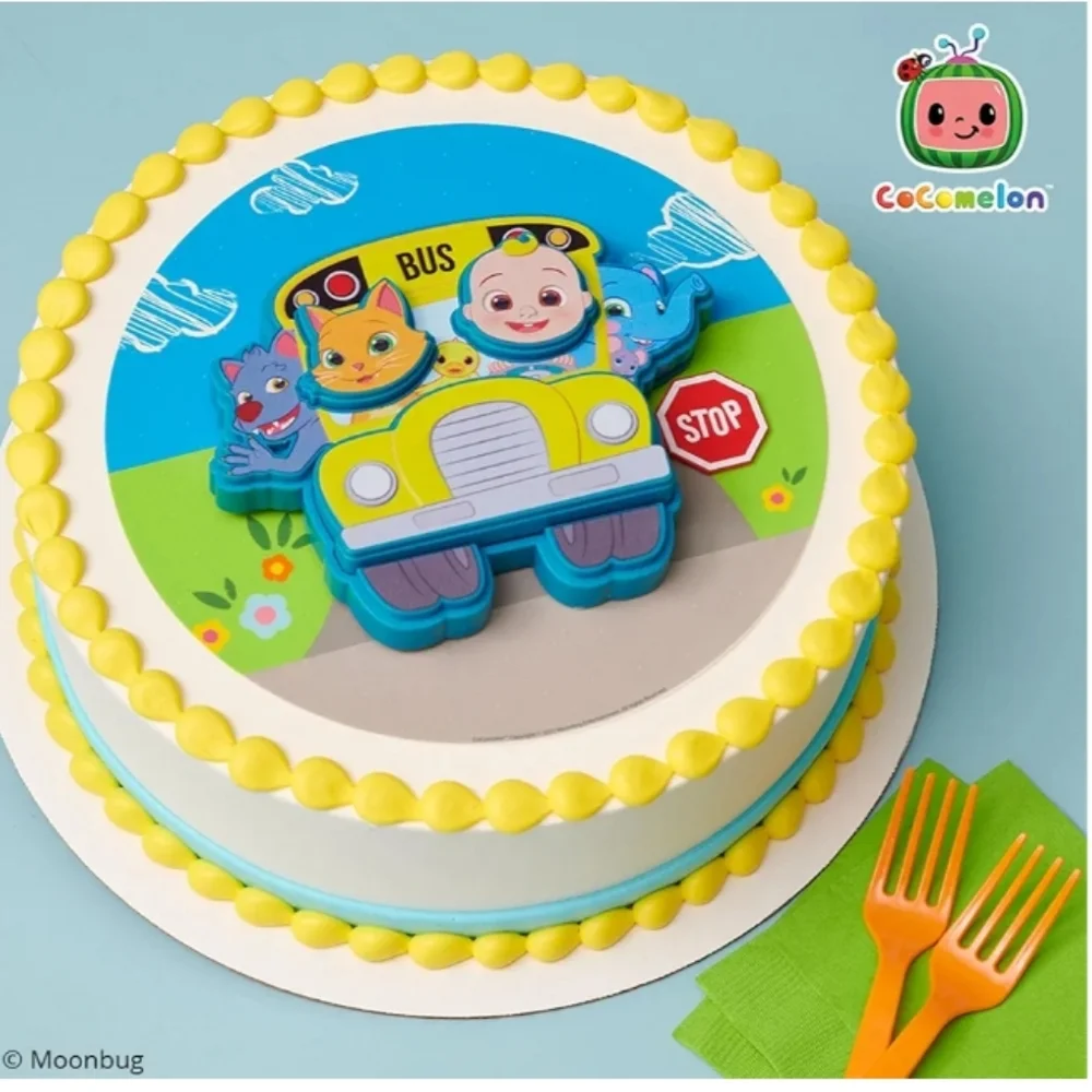 CoComelon School Bus Cake Topper